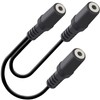 tunghey 2Pack 3.5mm (1/8 inch) Stereo 1-Female to Dual 2-Females