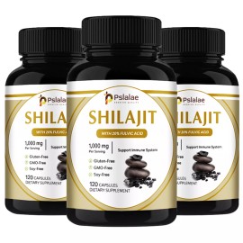 pslalae Shilajit - Stress & Anxiety Relief, Fight Fatigue, Energy Production, Endurance - 2 Pack