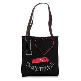 I Love Cornhole Sand Bag Toss Heart Cornhole Player Tote Bag