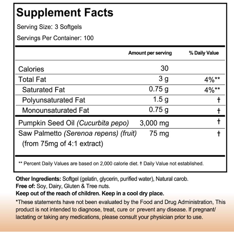 Pumpkin Seed Oil for Hair Growth & Shedding Reduction |