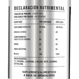 Aminoácidos Bcaas Black 1 Kg Sabores 100 Servicios