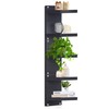 Defined Deco 5 Tier Wall Shelves, Black-Vertical Column Lack Wall