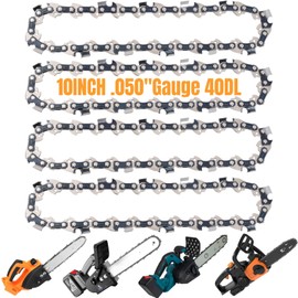 Eyoloty 4 Pack 10 inch Chainsaw Chain, 40 Drive Links, 3/8" LP Pitch, 0.050" Gauge,Fits for Dolmar AS-3625 AS-3626, Efco MT2600, Makita DUC252 DUC254, Worx WG305, Black Decker, Bosch, Ryobi and More