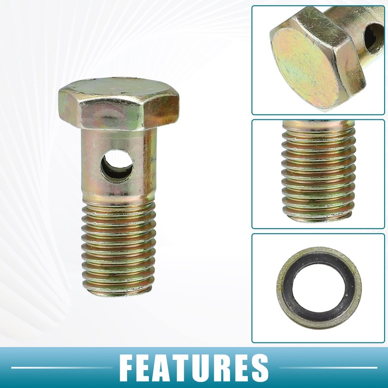A ABSOPRO Banjo Bolt M12x1.5 8mm Banjo Hose Barb Bolt