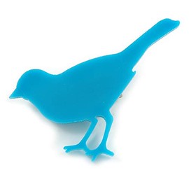Teal Acrylic Sparrow Brooch