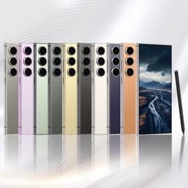 RokCokDok C24 Ultra Unlocked Cell Phones Smartphone Android 13 Phones 8+256GB/6.8" HD Screen/Dual SIM/108MP+48MP Camera/6800 mAh/Built-in Pen (White)