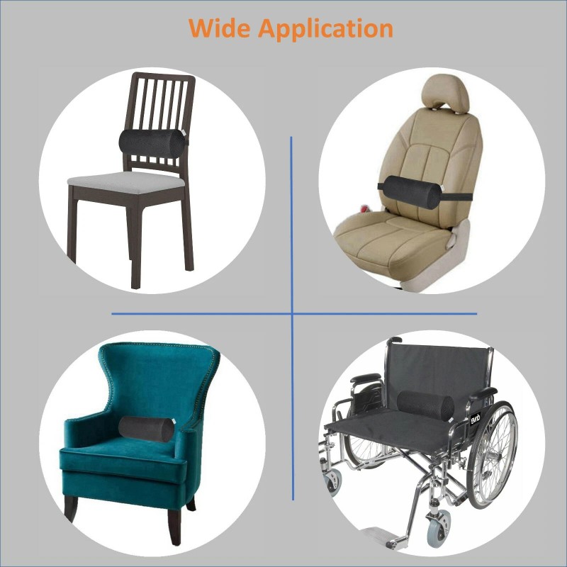 LitoTree Memory Foam Lumbar Support Pillow with Washable Ventilate Mesh