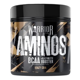 Warrior Warrior Aminos + Electrolyte Powder 360g - Amino Acid (BCAA) Hydration Formula for Performance & Recovery - Supplement for Intra or Post Workout - 30 Servings (Krazy Cola)