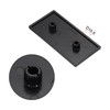 sourcing map Standard Plastic Rectangle Aluminum Extrusion End Cap Black