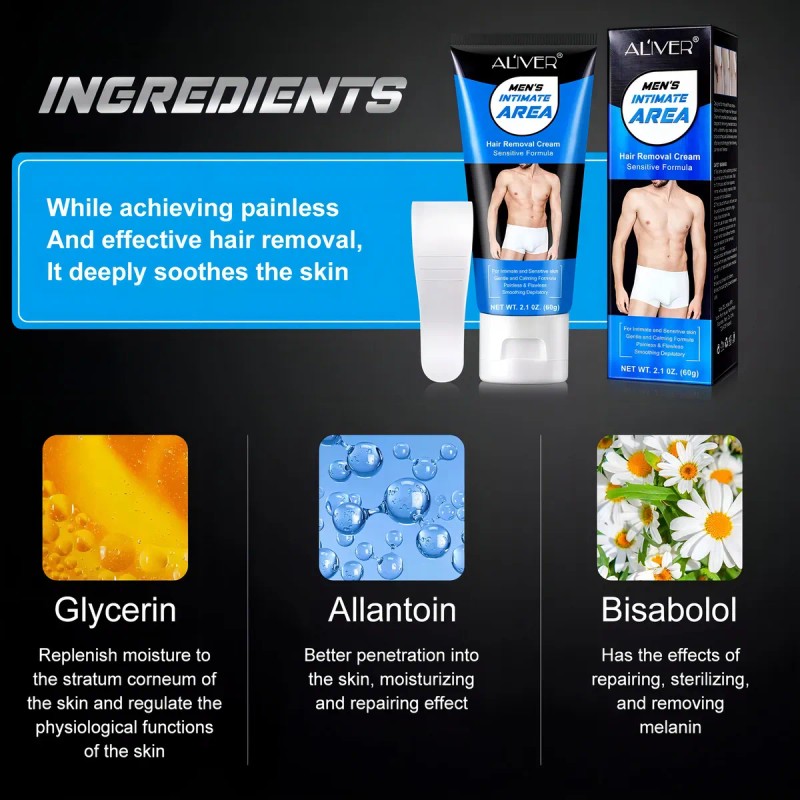 Crema Depilación Indolora Áreas Sensible Axilas Pecho Pierna
