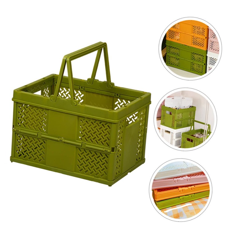 Kisangel Easter Egg Basket Folding Storage Basket Plastic Folding Baskets