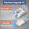 Everest 45° Angled RJ45 Cat5e Keystone Jacks 50-Pack in Gray