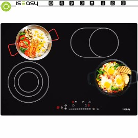 ISEASY Induction/Cera - 30" 4 Zone Ceramic Cooktop  (3 Circle+2 Circle)