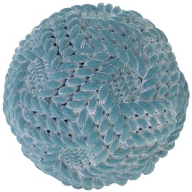 Boston International Decorative Woven Rope Ball Sculpture, 4-Inch, Light Blue