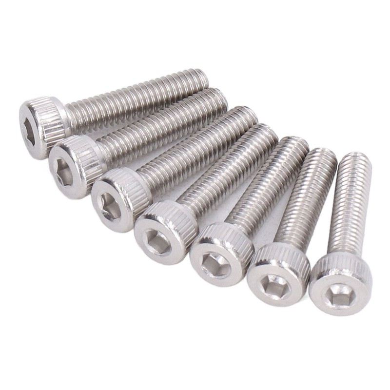 100Pcs Hex Socket Head Cap Screws Galvanized Steel Screw Kit