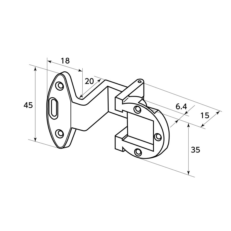 Waki Sangyo Angle Hinge K for Kitchen, Entrance, Cupboard, Sendai,