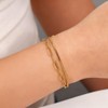 XYWstore Women's Gold Layered Bracelet, Alloy Square Snake Chain and