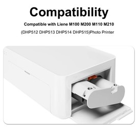 INKONSJOY M100 Ink Cassette 2-Pack Compatible with Liene Amber M100/M200/M110/M210 Ink Cartridges Refill, Only for DHP512/DHP513/DHP514/DHP515 Printer, Prints 80 Sheets Photo (Without Paper)
