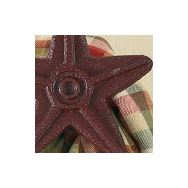 Park Designs Cast Star Curtains Hook Pair - Red