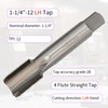 zpldAIAOSI 1-1/4"-12 Left Hand Thread Tap, UNF, Straight Flute, 4