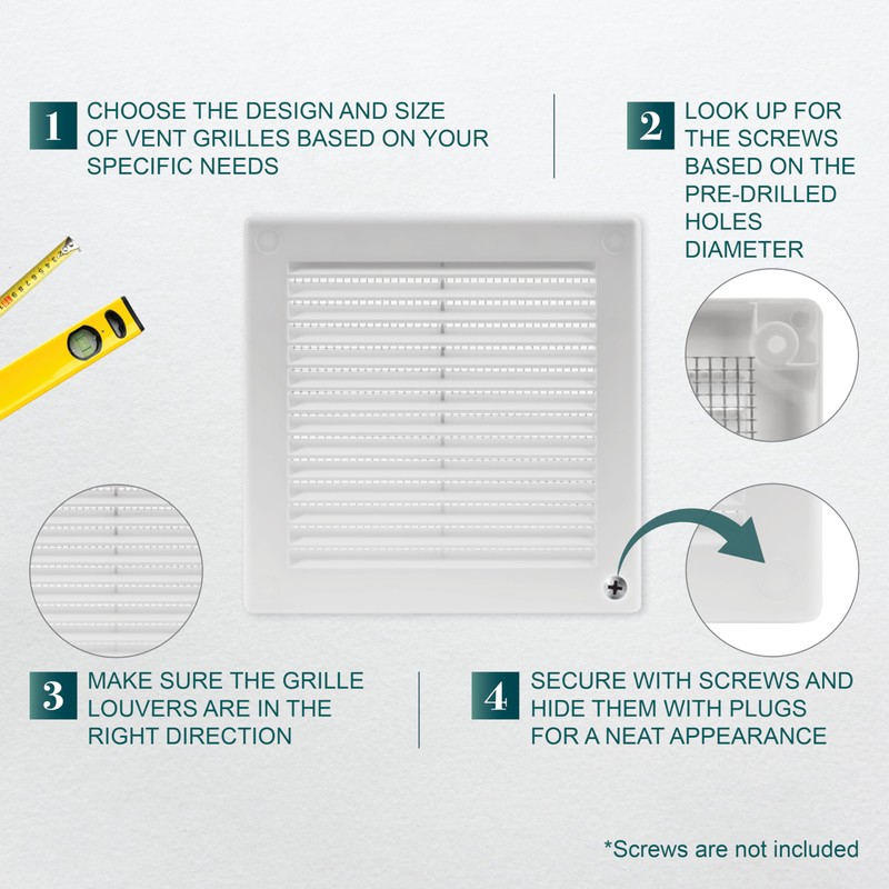 Ecopro Vent / 5'' x 5'' Inch Opening Measurement /