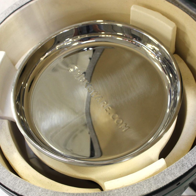 SMOKEWARE Stainless Steel Drip Pan - Big Green Egg Grilling