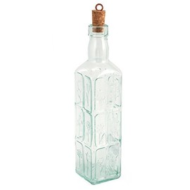 Bormioli Rocco Country Home Fiori Bottle, 18-1/2-Ounce, Clear, Glass