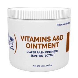 Dynarex Dynarex Vitamins A & D Ointment, Ointment with Vitamin A and Vitamin D Skin Protectant, for Diaper Rash and Discomfort, White, 15 oz Jar