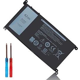 42Wh WDX0R WDXOR Battery for Dell Inspiron 15 5565 5567 5568 5570 5578 7560 7570 7569 7579 13 7368 7378 7375 5368 5378 5379 17 5765 5767 5770 3CRH3 T2JX4 FC92N CYMGM P69G P69G001 P58F P58F001 P75F