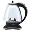 Capresso H2O Glass Rapid-Boil Kettle (48 oz, Black/Polished Chrome)