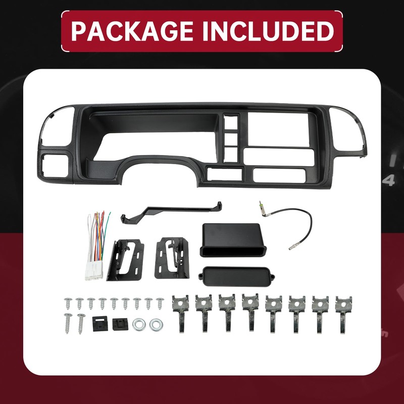 HECASA Double Din Dash Panel Kit Compatible with 1995-2002 GMC