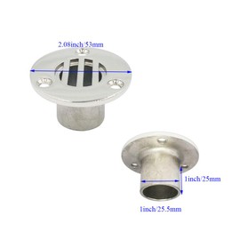 Marine Grade 316 Stainless Steel Boat Floor Deck Drain for Boat Yacht Deck Drain Hardware Replacement