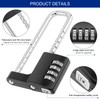 HOJLKLD Cabinet Lock, 4 Digit Combination Padlock, Stainless Steel Gym