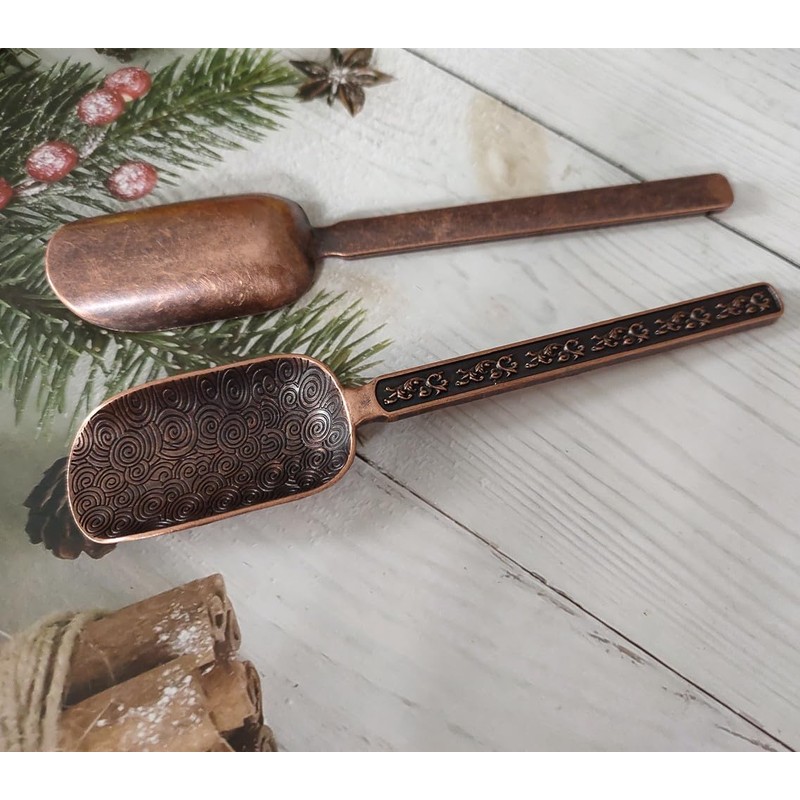 2 Pack Metal Measuring Shovel Spoons for Tea and Coffee,
