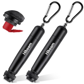 Hiboom 2 Pack Heavy Duty Crayon Holder with Spring D Rings Buckle, Industrial Lumber Crayon Holder Adjustable Metal Holder for 1/2" Round or Hexagonal Crayons, Ferro Rods, or Large Chalk(Black)