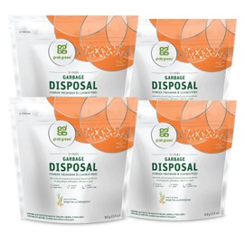Grab Green Garbage Disposal Freshener and Cleaner Pods, 48 Count, Tangerine Lemongrass Scent, Plant and Mineral Based, Removes Odors, Loosens Grime, Prevents Clogging
