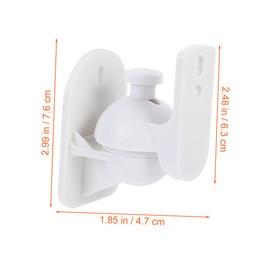 DOITOOL 4pcs Adjustable Wall Mount Speaker Holders Rotating Brackets for Satellite and Bookshelf Speakers and Compact Design for Home Theatre Systems