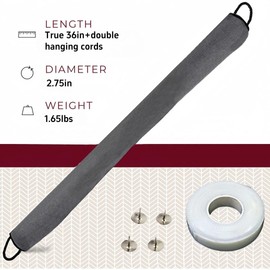 Under Door Draught Excluder Decorative Wind Stopper,Removable & Washable - Simple Installation - No Glue or Drilling - Lower Your Heating Bills, For Carpet Window Door Gap Seal