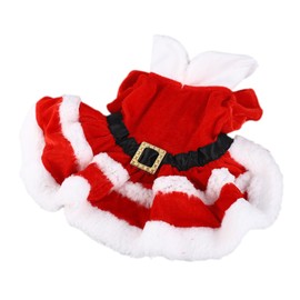 Dog Holiday Dress, Dog Christmas Outfit, Xmas Pet Clothes, Soft Warm Dog Christmas Costume Puppy Dress, Made of Polyester, and Comfortable, Easy to Clean After Holiday (S)