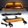 Xprite Amber LED Visor Strobe Dual Light Bar, Interior Windshield