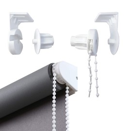 Roller Blind Fittings,25mm Child Safe Plastic Spare Roller Blind Replacement Repair Kit,Curtain Roller Blind Accessories with Beaded Chain Spare Kit for Curtain Rods/Blackout Roller Blind Brackets