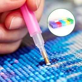 100PCS Diamond Painting Glue Clay,Colorful Diamond Painting Wax, Stitch Painting Set DIY Diamond Wax Tool for Embroidery Accessories, 5 Colors