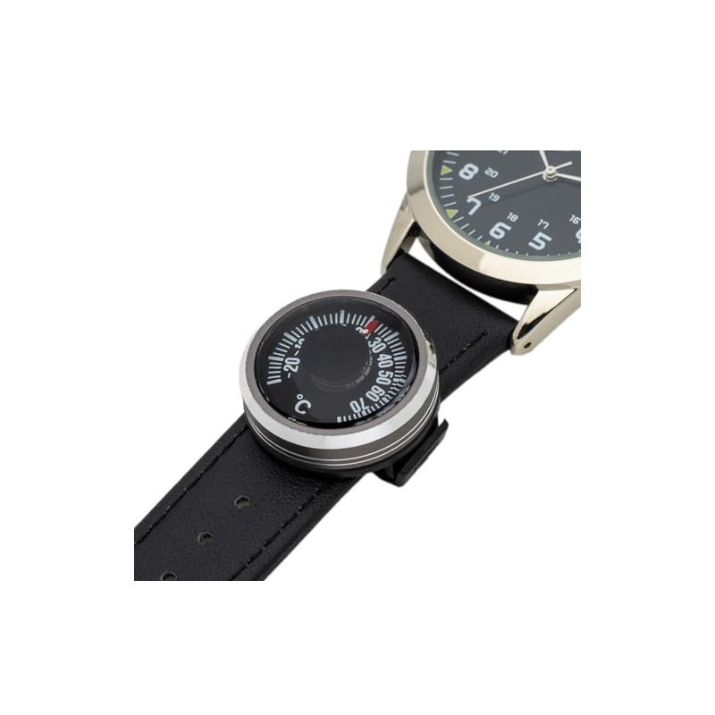 Evertrust NO810SV Wrist Compass, Metallic Thermometer, Oil Type, Waterproof, 322.8