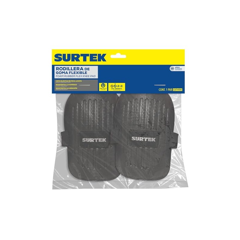 Surtek 137456 Rodilleras de goma flexible