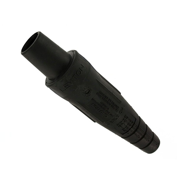 Leviton 16D31-UE 16-Series Taper Nose, Female Plug, Contact and Insulator, Cam-Type, Double Set Screw Termination, Black