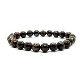 Grounding Elegance Bronzite Stretch Bracelet, 8mm Beads, Birthstone for Leo, Root Chakra