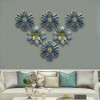 Metal Flower Ornament Wall Art Iron Flower Pendant for Home