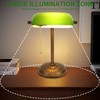NISSAFORS Bankers Desk Lamp, Green Glass Shade, Vintage Desk Lamp