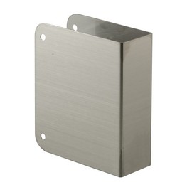 Prime-Line U 9492 Stainless Steel Lock and Door Reinforcement Plate for 1-3/4 In. Thick Doors, Stainless Steel Finish (Single Pack)