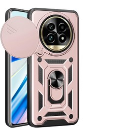 Kukoufey Compatible with Realme P2 Pro 5G Case Cover, Slide Camera Lens Cover for Realme 13 Pro+ RMX3920 RMX3921 Case Pink